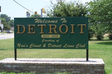 welcome to city of detroit sign 